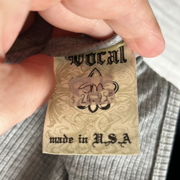 Be. Vocal Small gray tank top rhinestones dazzled women’s - Picture 7 of 7